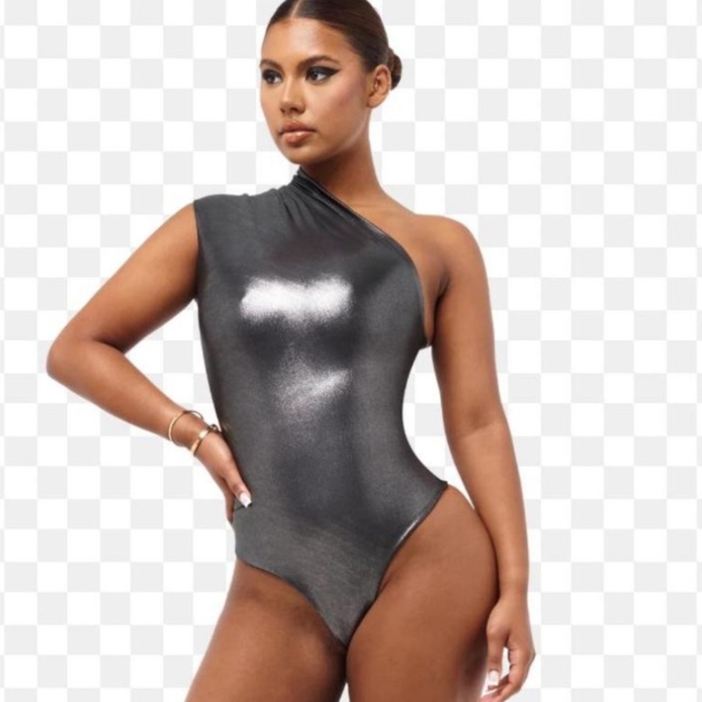 Coucoo Grey/Silver Bodysuit NWT SIZE L